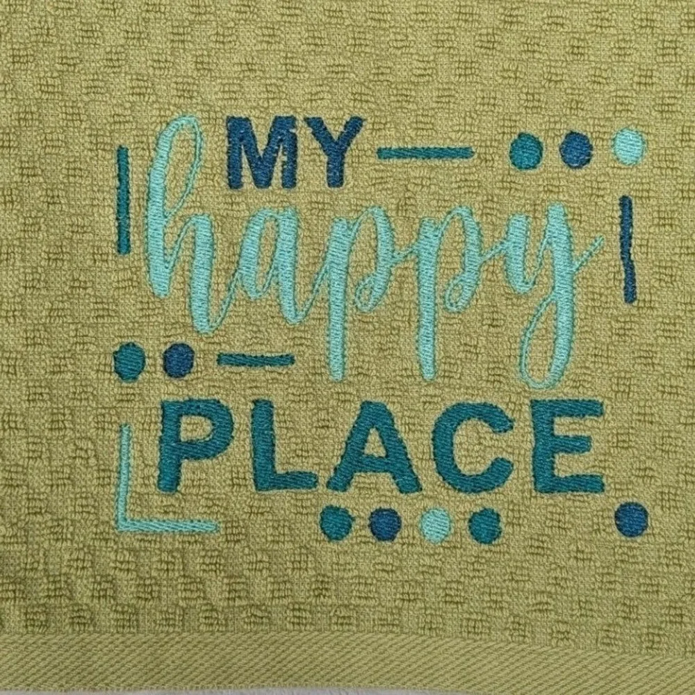 My Happy Place Kitchen Bath Bar Tea Hand Towel